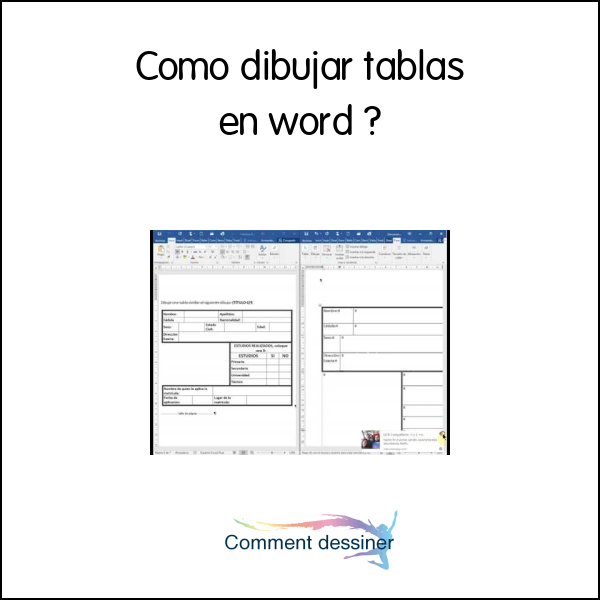 Como dibujar tablas en word